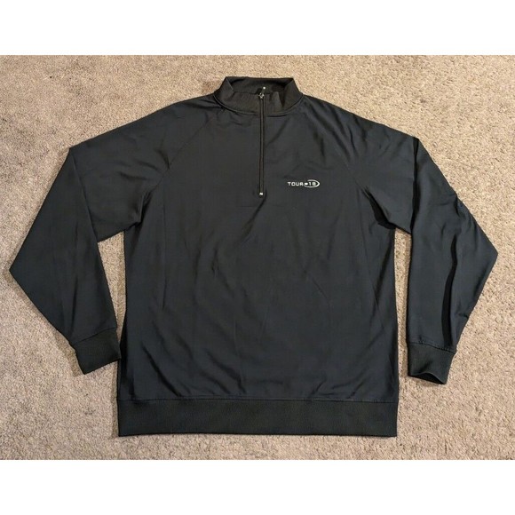 Men's Footjoy Performance 1/2 Zip Wind Shirt Pullover Jacket Black Size Large - Picture 1 of 7